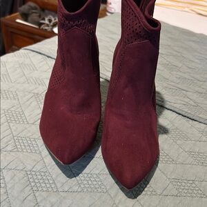Call It Spring Burgundy Ankle Boots